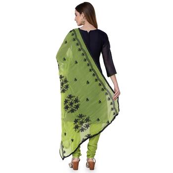Riva enterprise women's banarasi silk with jacquard print and heavy duppatra exclusive dress material 3