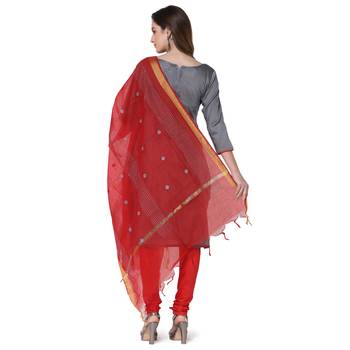 Riva enterprise women's cotton with  embroidery and heavy duppata exclusive dress material 3