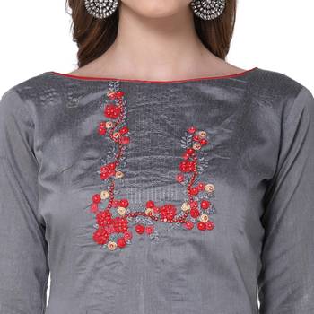 Riva enterprise women's cotton with  embroidery and heavy duppata exclusive dress material 4