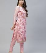 Riva enterprise women's chanderi heavy work top with organza duppata dress material