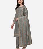 Riva enterprise women's chanderi embroidered with embroidered duppata dress material