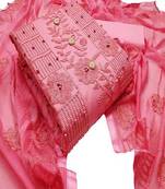 Riva enterprise women's cotton with aari work heavy exclusive dress material