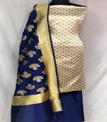 Riva enterprise women's banarasi silk with jacquard print heavy duppatra exclusive dress material