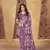 Purple weight less print work trendy saree