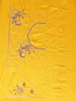 Maroon resham zari embroidery satin silk saree 3