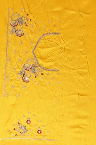 Bottle green resham zari embroidery satin silk saree