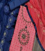 Riva enterprise women's bamboo jacquard with thread and jari embroidered excluive/party wear dress material