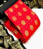 Riva enterprise women's banarasi silk with jacquard woven excluive/party wear dress material