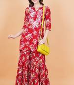 Chikankari mul mul cotton sharara with kurta featured with lucknowi chikankari hand emrboidery by sufiza lifestyle