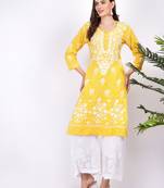 Chikankari export quality rayon printed kurta featured by tradition embroidery by sufiza lifestyle