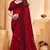 Maroon Black Zari Resham Embroidered Georgette Party Wear Saree With Blouse Piece