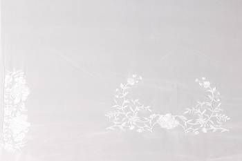 White Zari Resham Embroidered Georgette Party Wear Saree With Blouse Piece 5