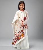 Ivory chanderi printed short kurti set