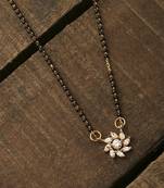 White Gold Floral Mangalsutra