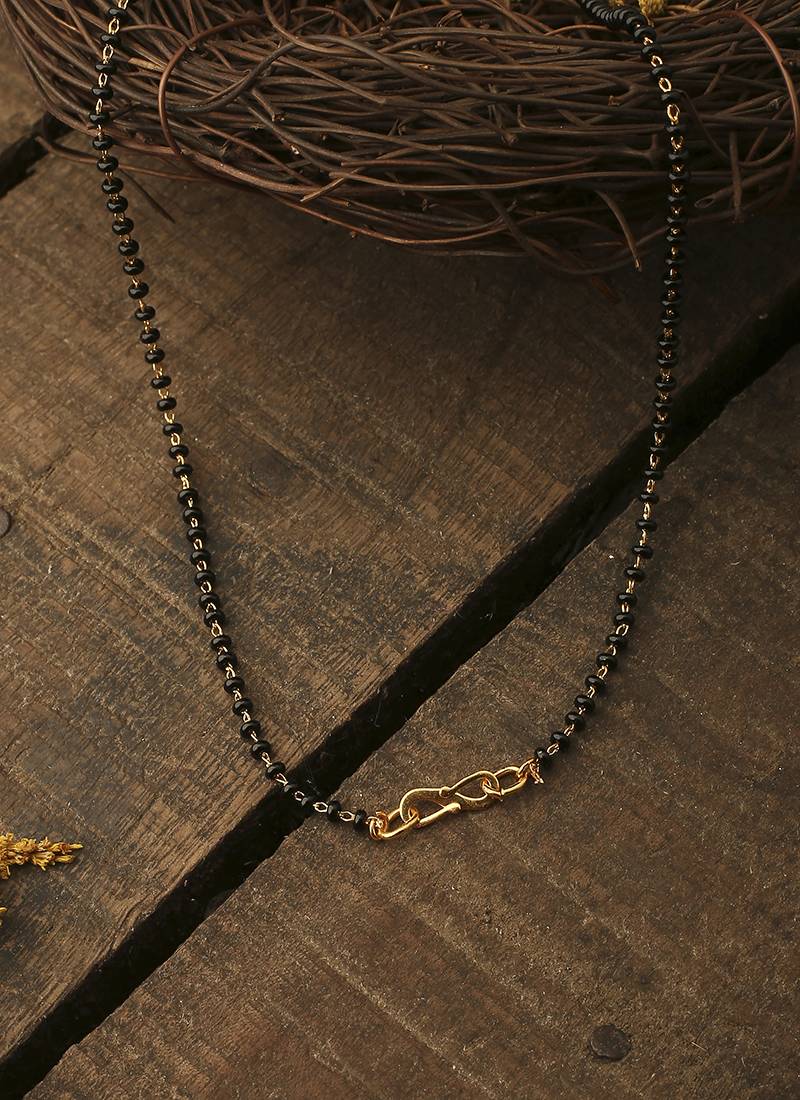 White Gold Floral Mangalsutra