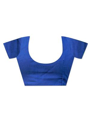 Sitanjali fancy blue georgette saree with unstiched blouse 5