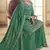 Green embroidered chinon palazzo salwar suit