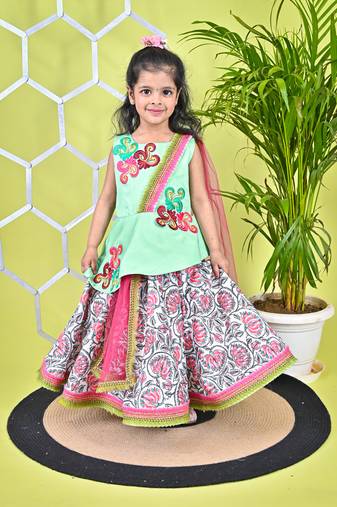 Multicolor Skirt Puplum