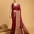 Maroon Woven Faux Kanchipuram Zari Silk saree With Blouse Piece
