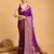 Purple Woven Faux Kanchipuram Zari Silk saree With Blouse Piece
