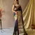 Black Woven Faux Kanchipuram Zari Silk saree With Blouse Piece