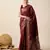 Maroon Woven Faux Kanchipuram Zari Silk saree With Blouse Piece