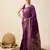 Purple Woven Faux Kanchipuram Zari Silk saree With Blouse Piece