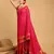 Dark Pink Woven Faux Kanchipuram Zari Silk saree With Blouse Piece