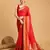 Red Woven Faux Kanchipuram Zari Silk saree With Blouse Piece