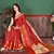 Red Woven Faux Kanchipuram Zari Silk saree With Blouse Piece