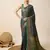 Navy Blue Woven Patola Silk Blend Saree With Blouse Piece