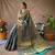 Navy Blue Woven Patola Silk Blend Saree With Blouse Piece