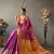 Hot Pink Woven Faux Kanchipuram Zari Silk saree With Blouse Piece