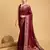 Maroon Woven Faux Banarasi Zari Silk saree With Blouse Piece