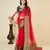 Red Woven Kota Doria Cotton Silk saree With Blouse Piece