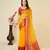Yellow Woven Kota Doria Cotton Silk saree With Blouse Piece