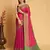 Dark Pink Woven Patola Silk Blend Saree With Blouse Piece