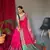 Dark Pink Woven Patola Silk Blend Saree With Blouse Piece