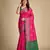 Pink Woven Patola Silk Blend Saree With Blouse Piece