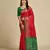 Red Woven Patola Silk Blend Saree With Blouse Piece