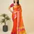 Orange Woven Kota Doria Cotton Silk saree With Blouse Piece