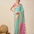 Aqua Blue Woven Kota Doria Cotton Silk saree With Blouse Piece