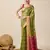 Mehendi Woven Kota Doria Cotton Silk saree With Blouse Piece