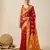 Red Woven Kota Doria Cotton Silk saree With Blouse Piece