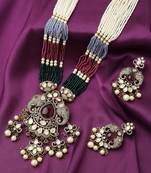 Multicolour Elephant Motif Necklace Set