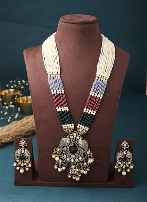 Multicolour Elephant Motif Necklace Set 4