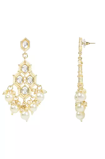 traditional kundan necklace jewellery with earrings & maang tikka set for women and girls 