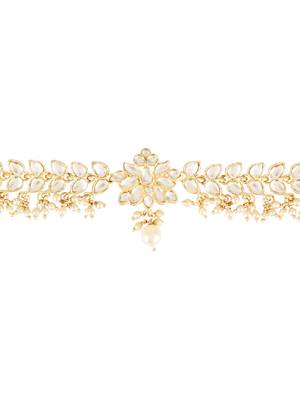 traditional adjustable kundan pearl payal anklets jewellery for women & girls 3