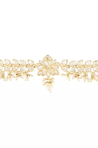 traditional adjustable kundan pearl payal anklets jewellery for women & girls