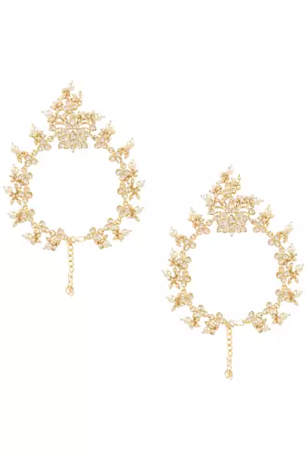 traditional adjustable kundan pearl payal anklets jewellery for women & girls 